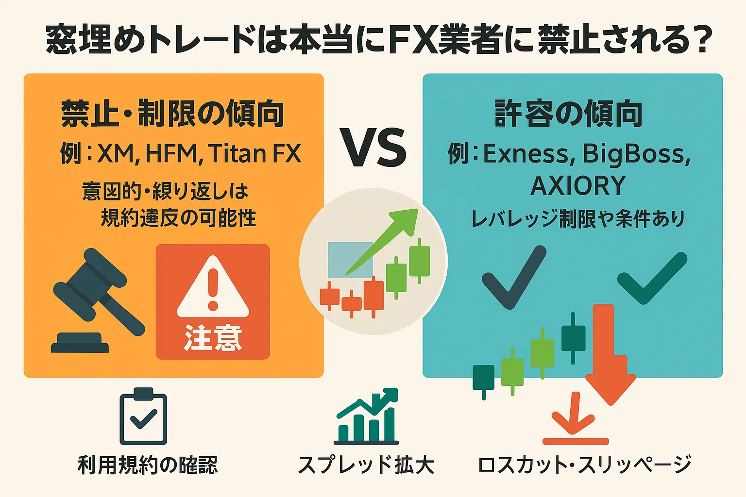 窓埋めトレードは本当にFX業者に禁止される？